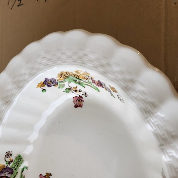 SPODE COPELAND WICKER LANE 10" OVAL VEGETABLE SERVING BOWL GUC SEE PICS "BIN H" - Picture 3 of 7